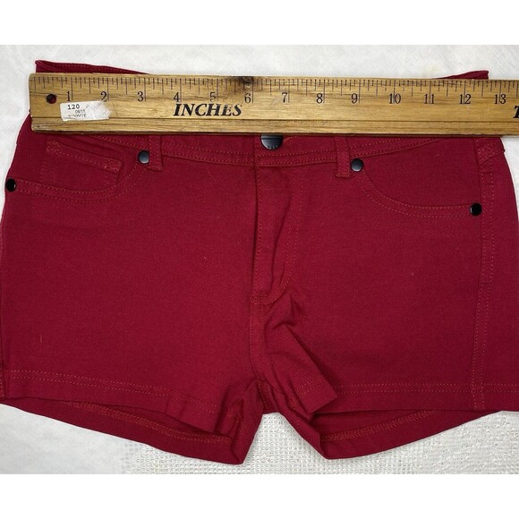 Active USA Shorts Size M Flat Front Stretch Activewear 5 Pocket Cheeky Beach Red - Picture 6 of 8